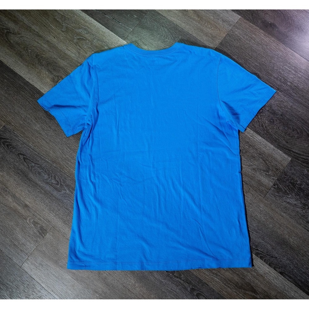 Nike Shirt Mens Medium Blue Tropical Palm Tree Graphic Tee T-Shirt Beach Summer - Picture 3 of 3